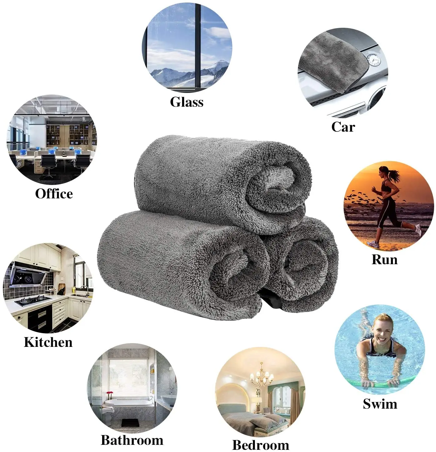 Cleaning suppliePremium Microfiber Towels  Car Drying Wash Detailing Buffing Polishing Towel with Plush Edgeless towel