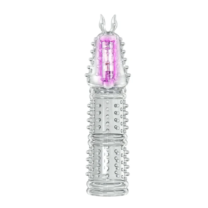 
Hot selling Transparent Vibrating Spiral Granular Condom Longer Penis 100% Waterproof Sex toys vibrating Condom 