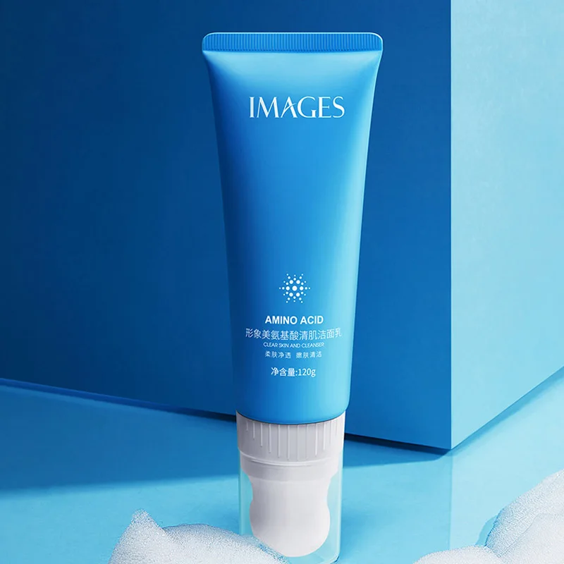 OEM Images private label organic amino acid hydrating moisturizing pore deeply cleansing facial cleanser cream