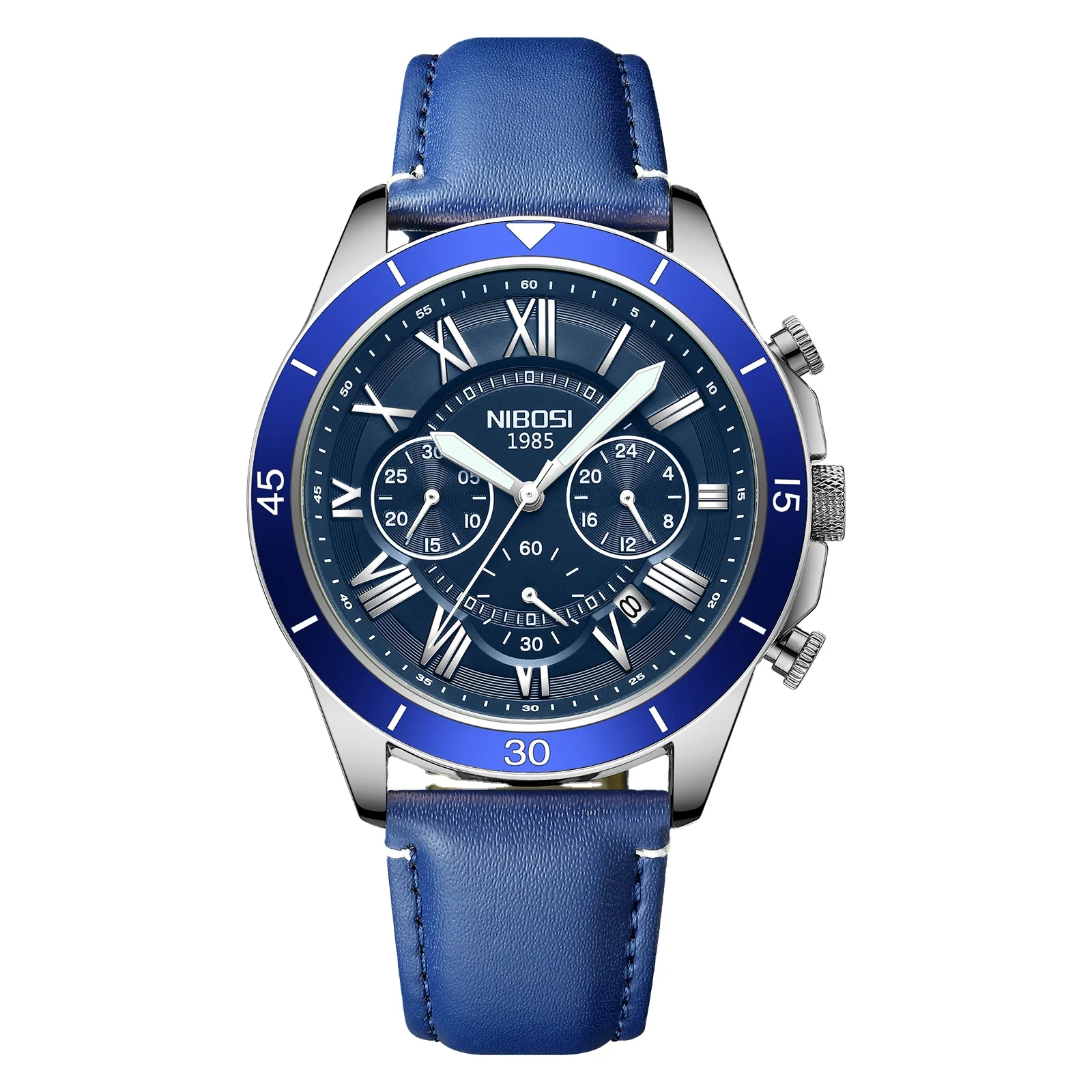 exquisite beauty Top brand 2652 multifunctional three eye 24-hour indicator alloy quartz movement water resistant watch for men