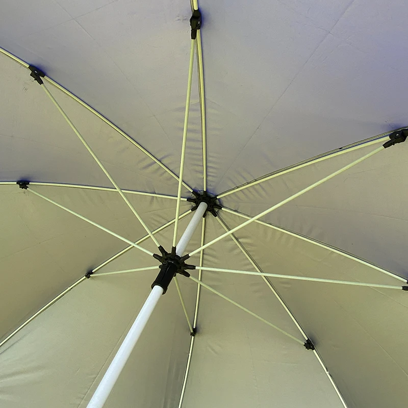 Custom Logo Printing Outdoor Waterproof Fold Sun Beach Umbrella 420d Silver Coated Oxford Fabric Uv Protection Umbrella