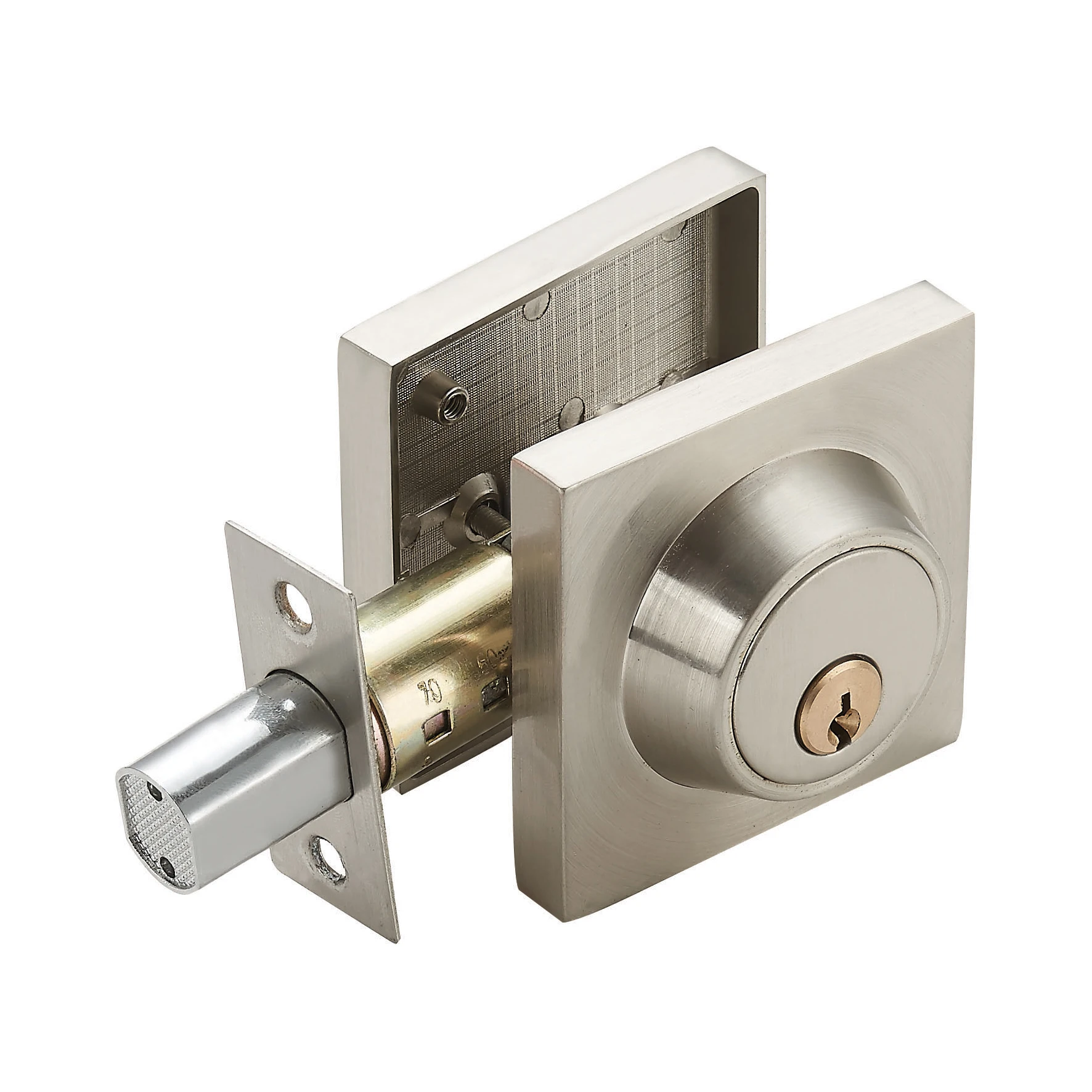 Credit-Hounoured Standard Single Cylinder Double Cylinder Deadbolt  in Satin Stainless Steel
