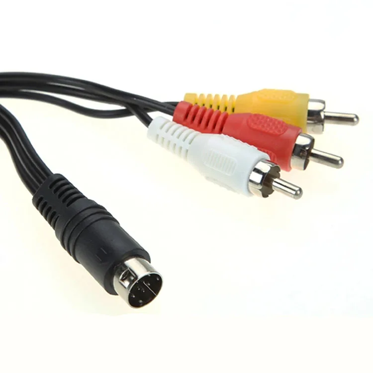 3 RCA 1 8 м 9 Pin Подключение аудио видео кабель AV шнур для Nintendo SEGA бытие 2/3 MD-игры Mega Drive модель 2