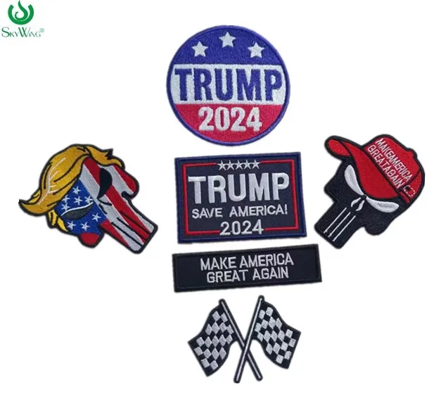 Wholesale Machine Embroidered Patches Fabric Iron-On Backing for Car-Caps Jackets Jeans Uniforms with Designer Logo Appliqued