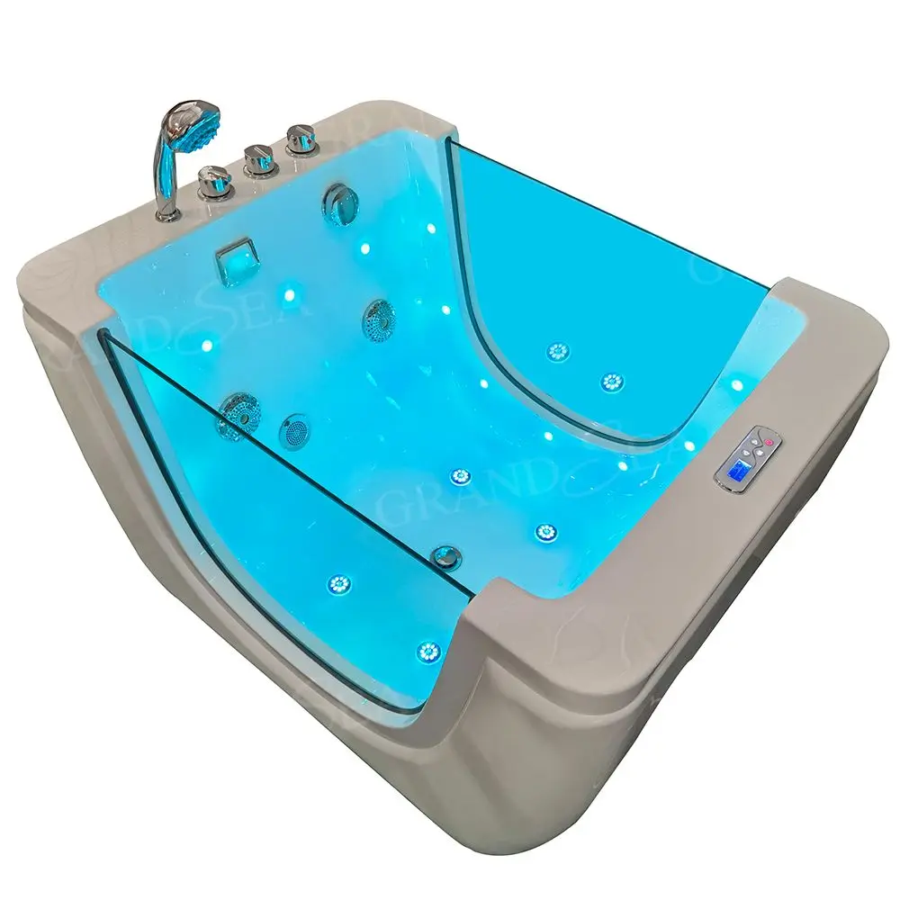 High Standard Popular Freestanding Baby Spa Massage Comfort Bathtub Freestanding Modern Bath Whirlpool Jet Bubble Baby Bathtub