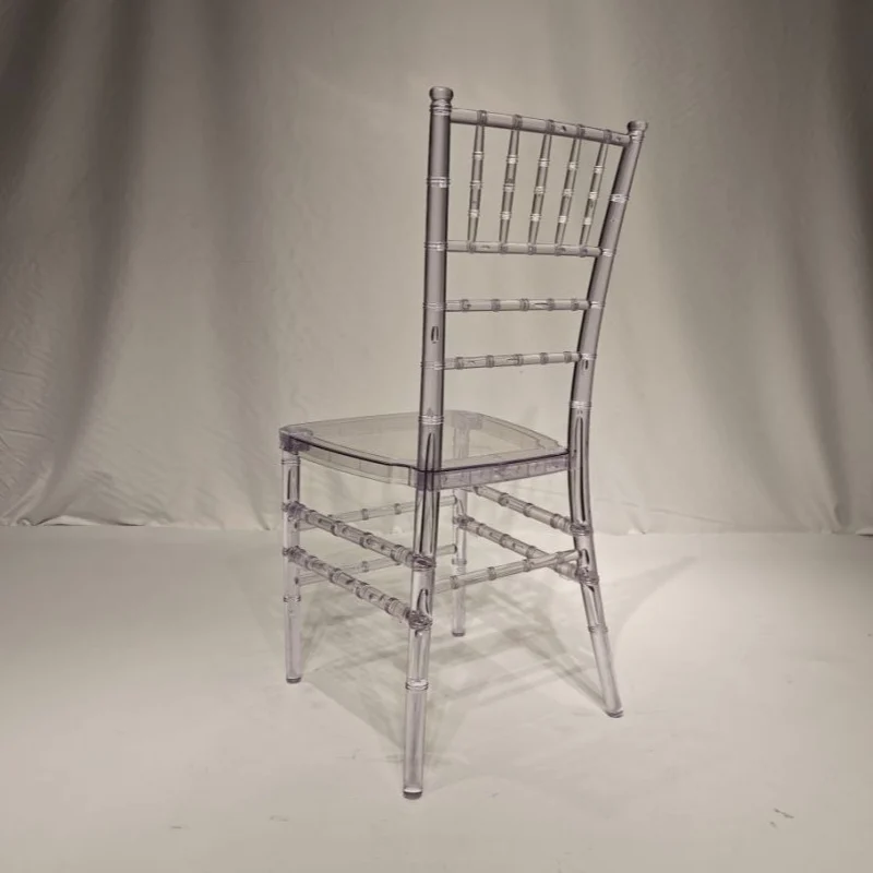 Wholesale Stackable Clear Resin Acrylic Plastic Events Wedding Transparent Chiavari Chair For Party