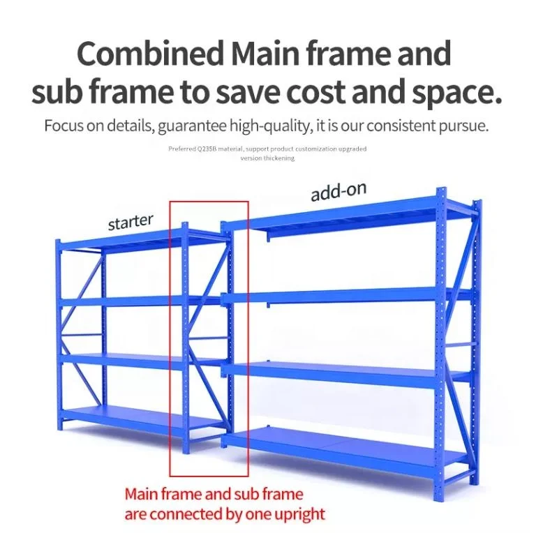 High Quality 4 Layers Shelf Steel Powder Coating Industrial Racking Adjustable Metal Garage Storage Stacking Racks
