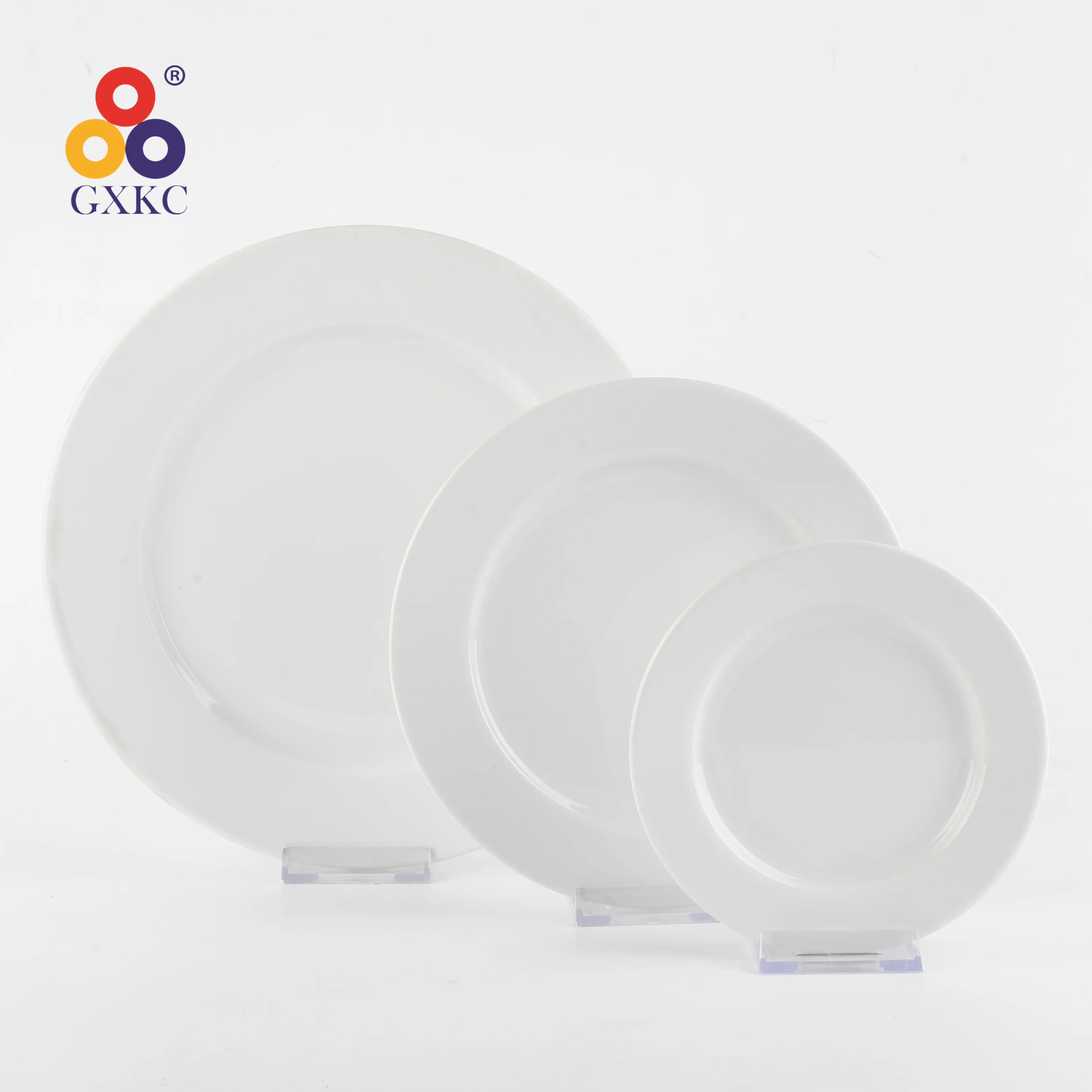 GuangXi SanHuan GXKC Restaurant Dishes Ceramic Porcelain Dinner Plate