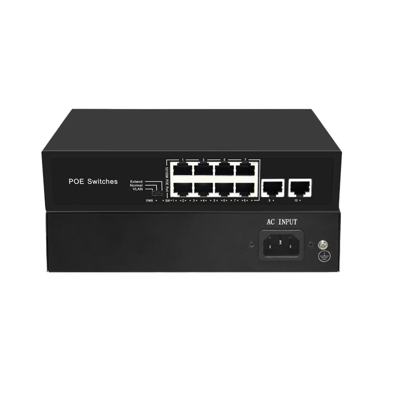  Новый тип питания Sunsoont IEEE802.3af при мощности по ethernet встроенный источник 96 Вт 8 + 2 порта переключатель