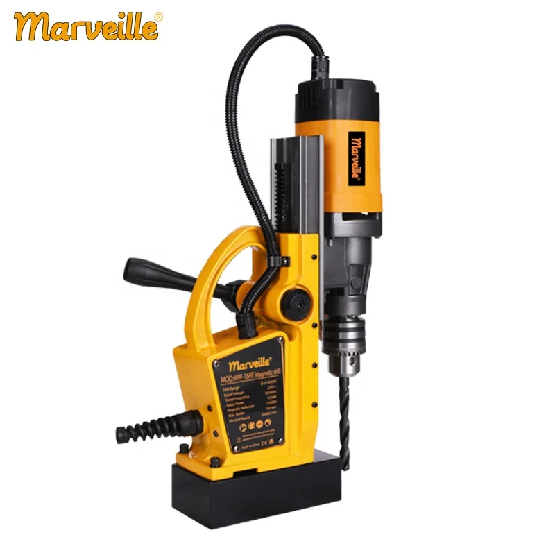 Mini Horizontal Type Magnetic drill Marveille 220v /110v 1350W 12500N for Metal Working Portable Drilling Rig