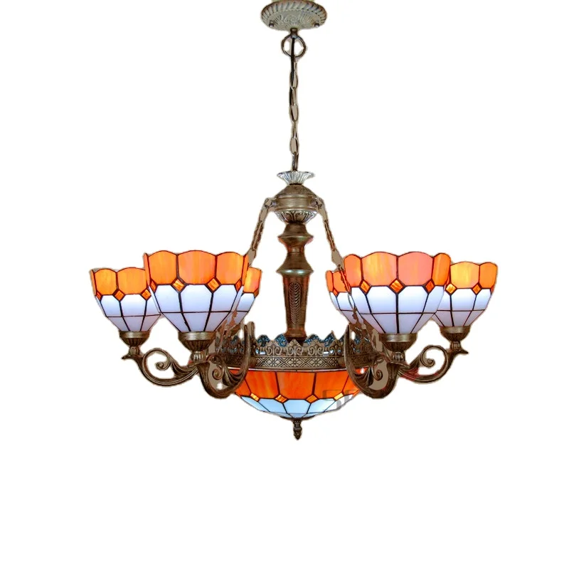 Color Glass Welded Lampshades Tiffany Chandelier Pendant Lamp Factory Wholesale Custom Direct Sales
