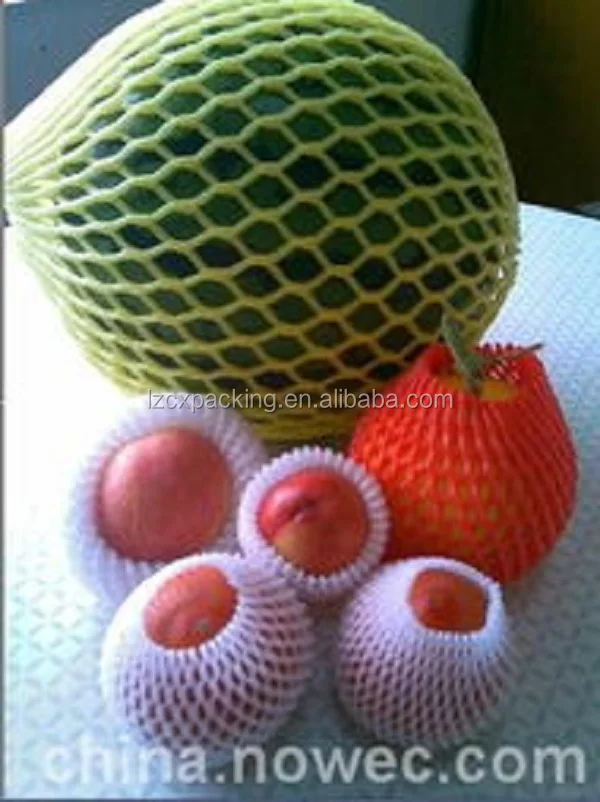 Hot sale  shockproof epe foam net cover  fruit coconut pawpaw mango protection mesh sleeve foam net supplier