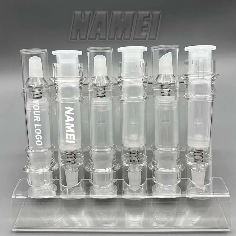 Custom Makeup Lip Gloss Balm Tubes Plastic Lipbalm Packaging Empty Lip Balm Tube Container With Applicator