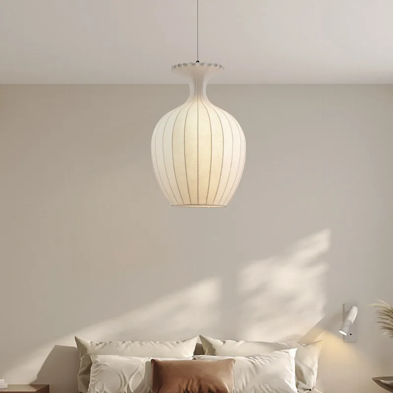 Китайский стиль магазин Ресторан декоративные фонари шелковая ткань кулон лампа Ткань Люстра