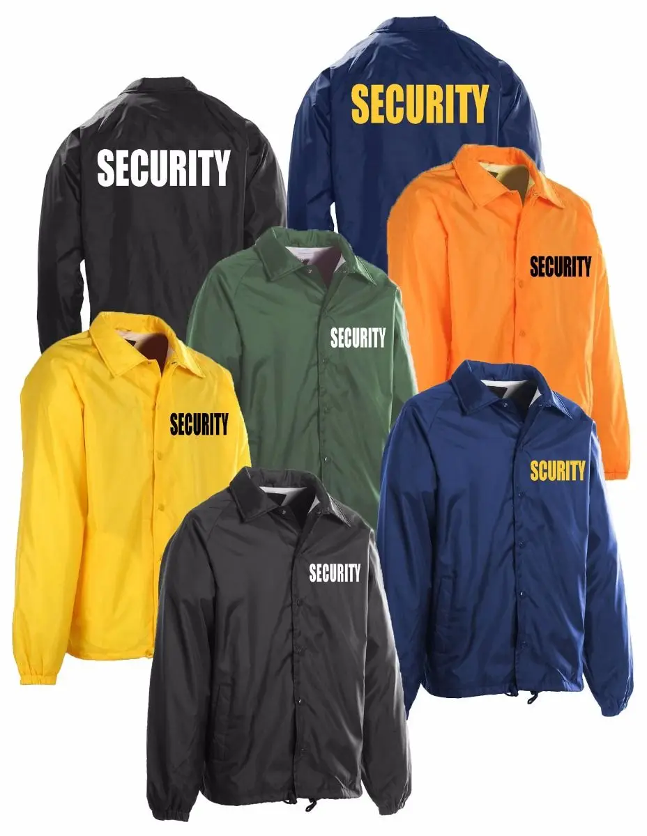 Wholesale Security Bomber Jacket Men Security Guard Jacket Nylon Windbreaker Jacket
