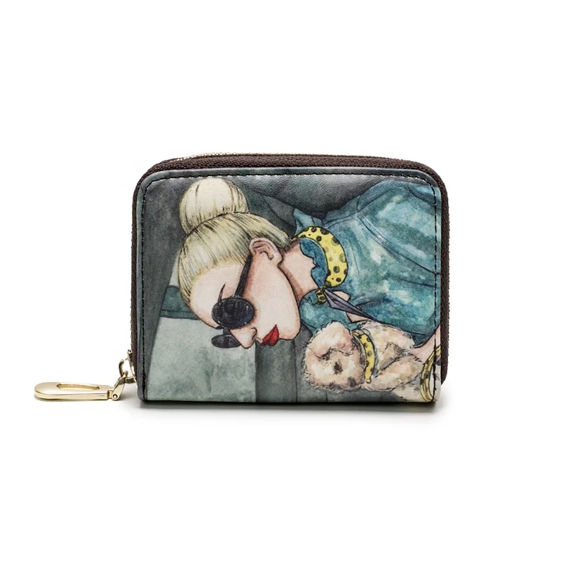 MIYIN Short  Fashion New Korean Version Multifunctional Wallet Card Bag Wallet Women leather card wallet card holder