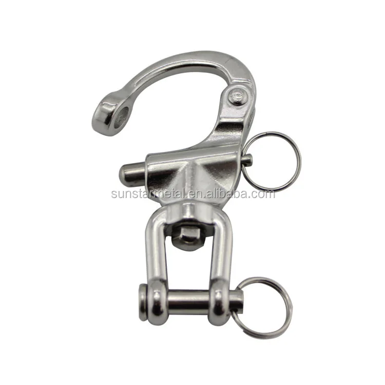 76mm quick release buckle Stainless steel marine grade swivel snap shackles