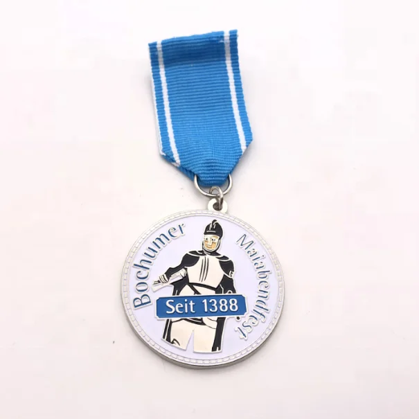 Custom Metal Medallion 3D Logo Souvenir Metal Awards Medal with Ribbon