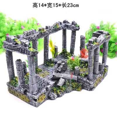 European Style Resin Roman Column Ornaments Aquatic Handicraft Landscaping Fish Tank Aquatic Box Accessories Garden Landscaping