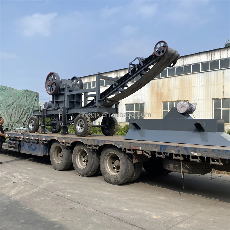 Portable diesel engine Small hammer crusher Mini mobile Coal gangue limestone Gold ore rock crusher Price stone crusher