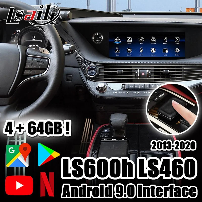 Мультимедийный видеоинтерфейс Lsailt Android 9 0 включая carplay и android auto для Lexus 2013-2016 LS600h