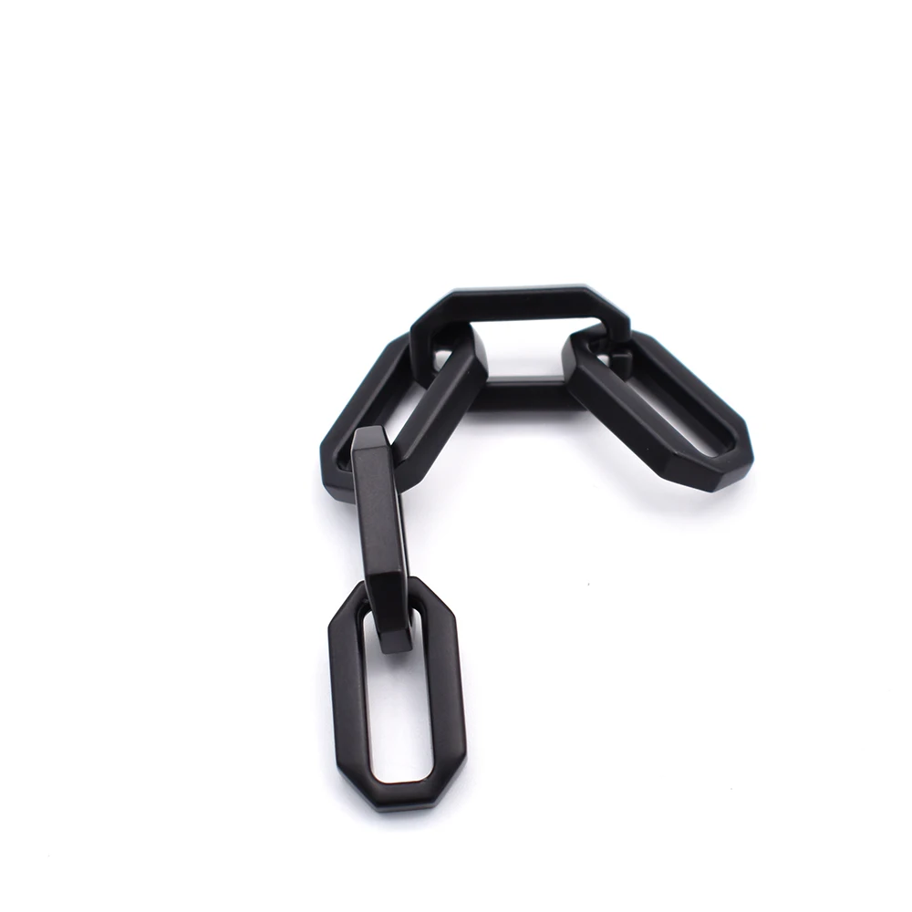 High Quality Wholesale Black Flat Oval Link Decorative Handbag Chain for Purse