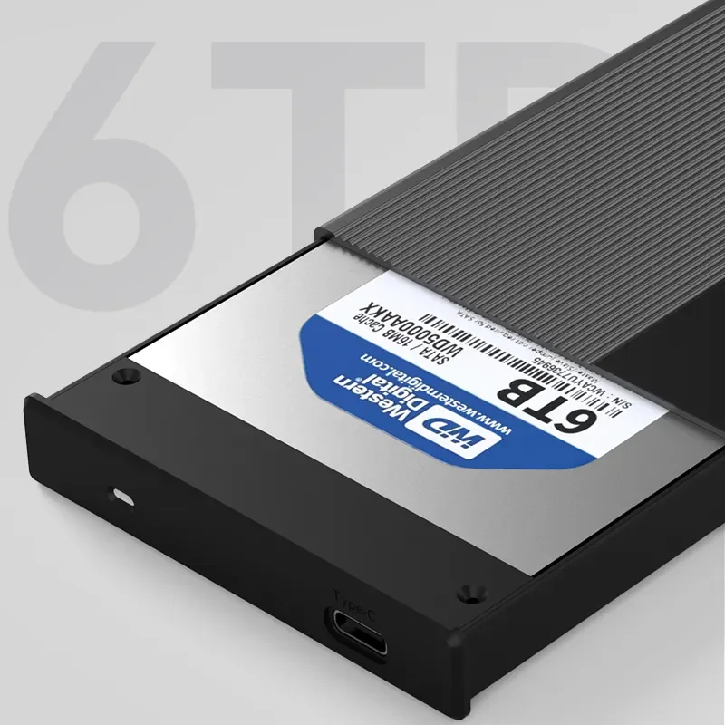 2.5 Inch HDD/SSD Case 5Gpbs Usb3.0 Hard Disk Portable Aluminum Screwless SATA 2.5 HDD Enclosure