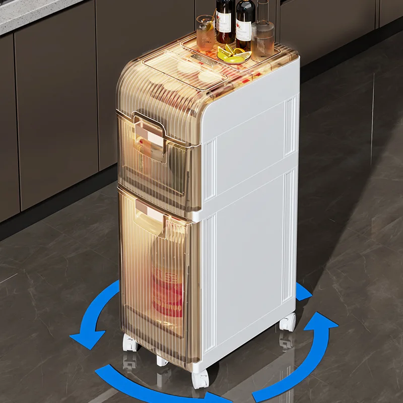 Modern Multilayer Plastic PP Toilet Locker Household Installation-Free Bathroom Storage Cabinet Waterproof Slit Drawers Work