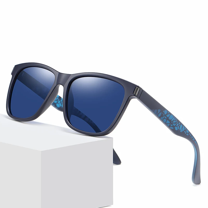 Classical Retro Shade Design Sunglasses Mens Polarized Fashionable Rectangle Frames Sun Glasses
