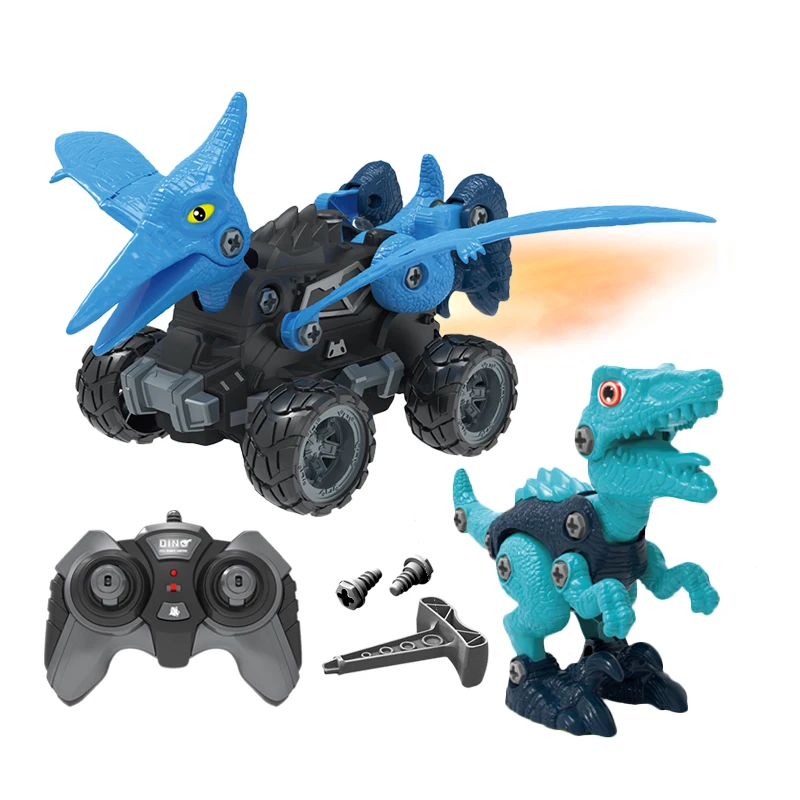 2024 Радиоуправляемый автомобиль Детский Электрический динозавр с дистанционным управлением Автомобиль diy родитель-ребенок Интерактивная головоломка спрей игрушка