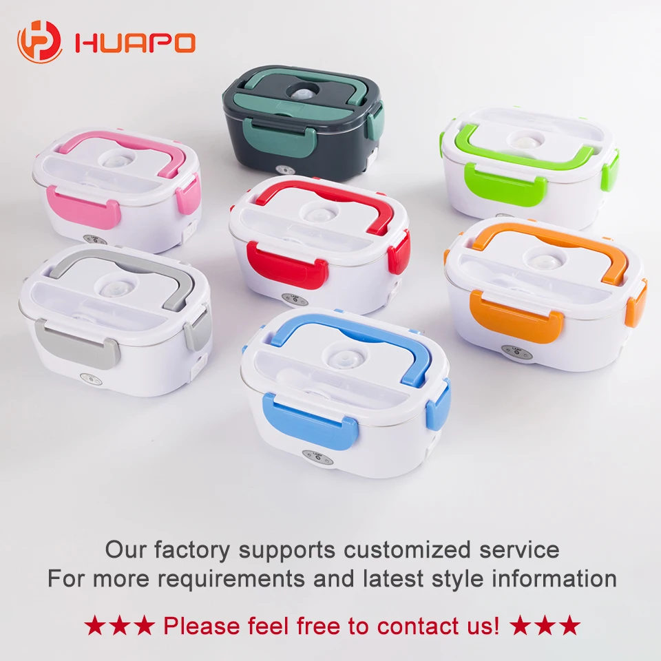 110V/220V Portable 1.5 l Removable Container Electric Heated Lunch Box For Car Truck Food Warmer