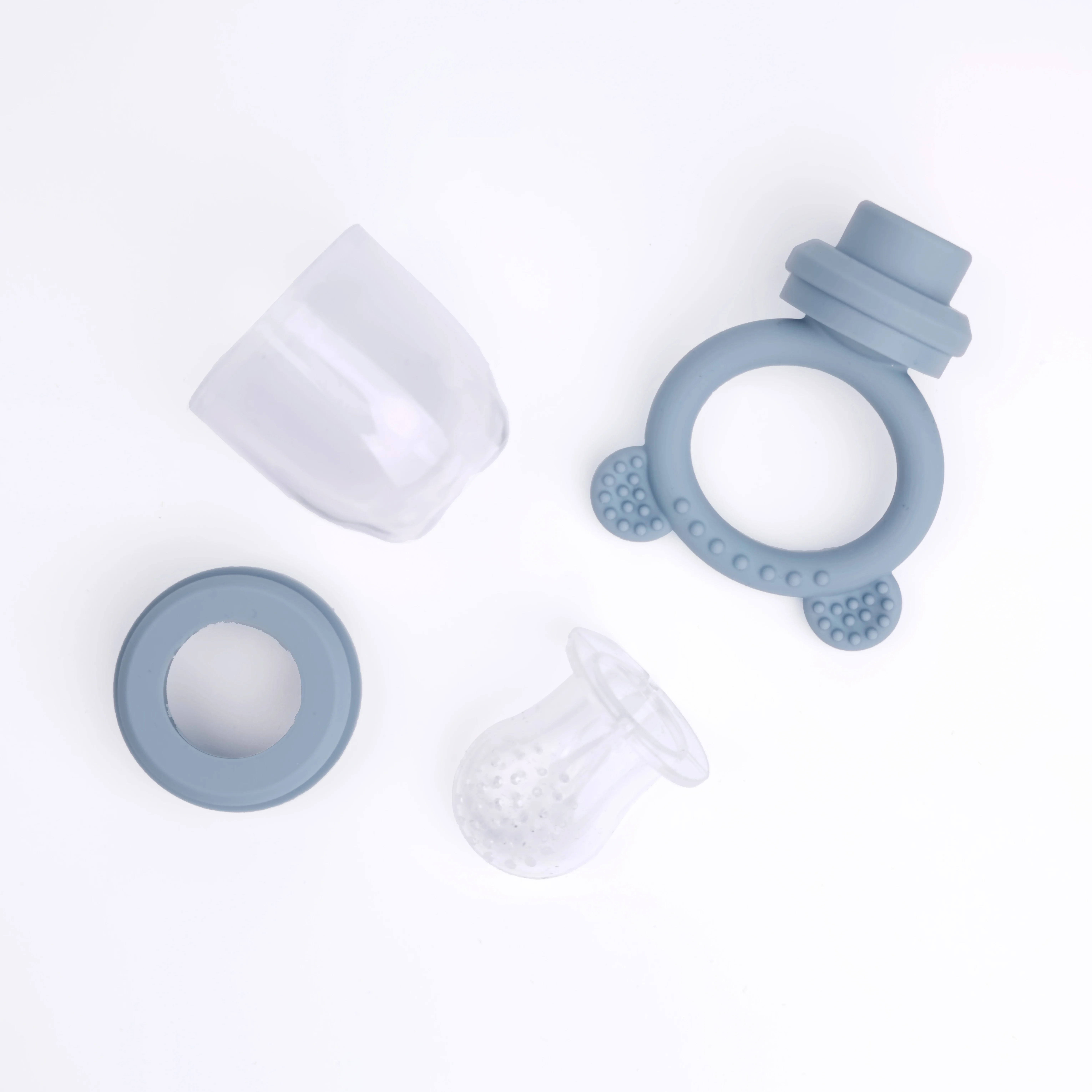 Wholesale 2-in-1 Bear Shape Silicone Baby Food Feeder/Fruit Feeder Pacifier Infant Teething Toy