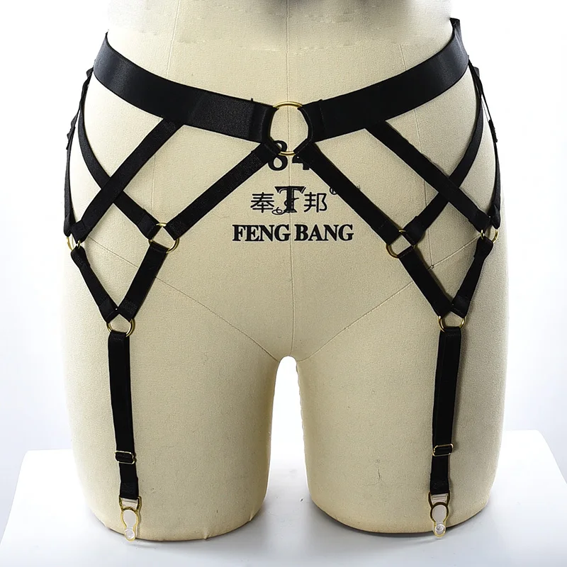 Garter Belts Sexy Lingerie Hollow Out Cage Bra Strappy Goth Punk Harness Bra Women Underwear Body Bondage Bra  P0223
