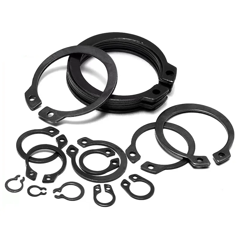 Spring steel black oxide DIN471 series external retaining rings for shafts