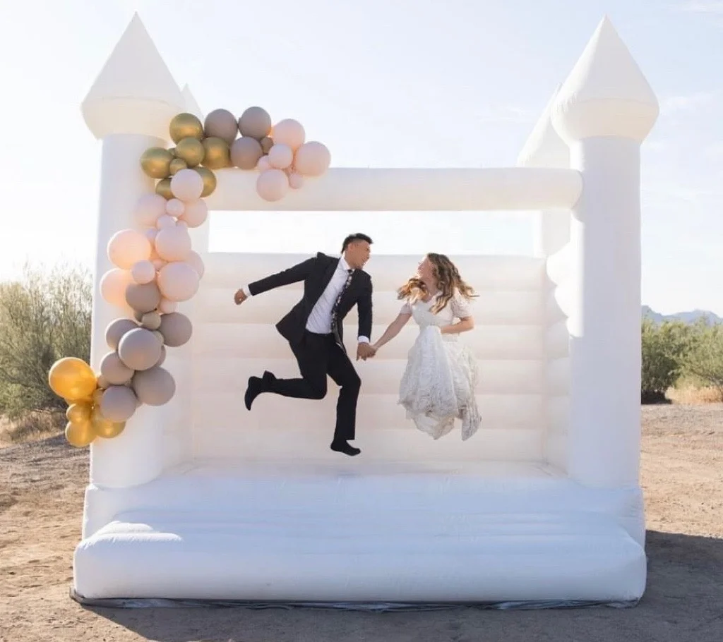 Factory Price Party Jumping White Bouncy Castle Bounce House Inflatable For Wedding