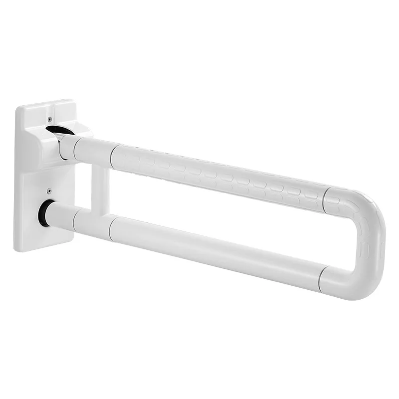 Elderly disabled decorative safety foldable handicap u shape wall mounted stainless steel folding handle grab bars for bathroom