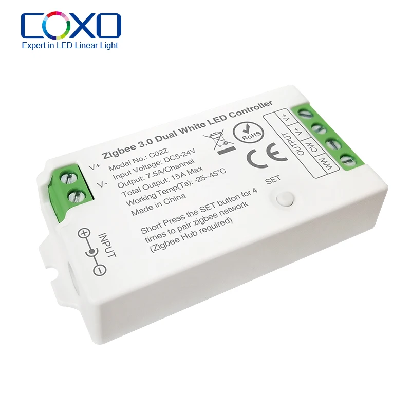 C02Z Tuya Zigbee RF LED CCT Controller