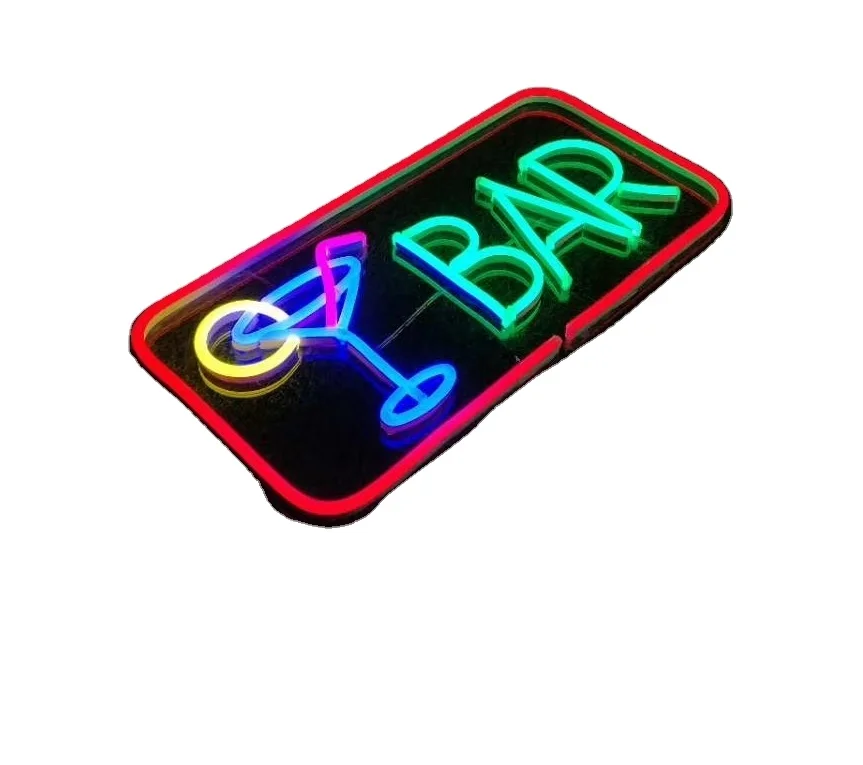 Digital Business Store Signs Neon Lighted Logo Icons Words Letters Fully Customizable Silicone LED Light Strip Creative Signages