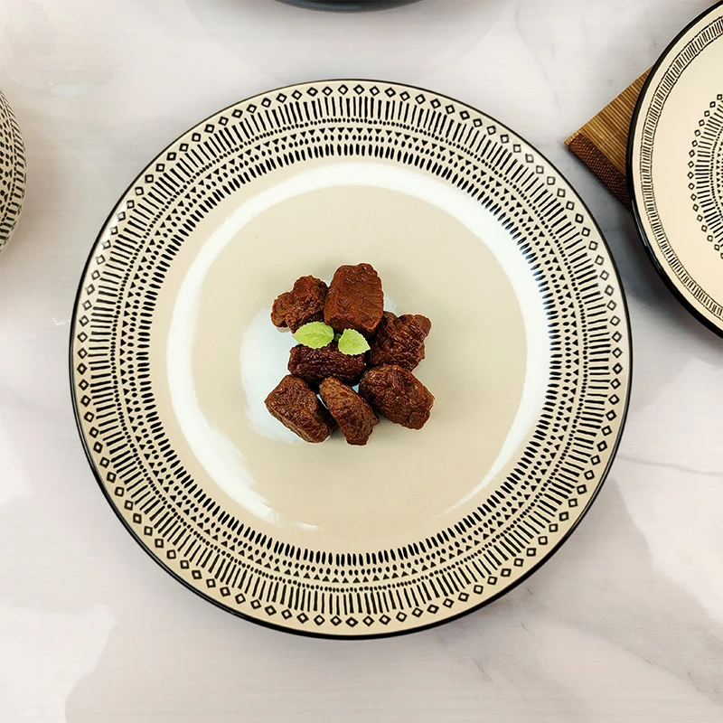 Factory Direct Eco-Friendly High Quality Ceramic Dinnerware Set Cheap Price Charger Plates Tableware Sets in Dishes Plates Shape