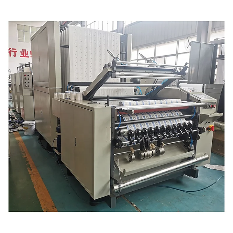 High speed 180m/min 3 color 900mm coreless thermal paper slitting printing machine