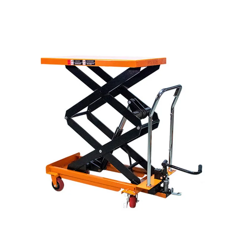 Lifting Platform Truck Mobile Scissor Type Small 500kg Capacity 0.9m Lifting Height