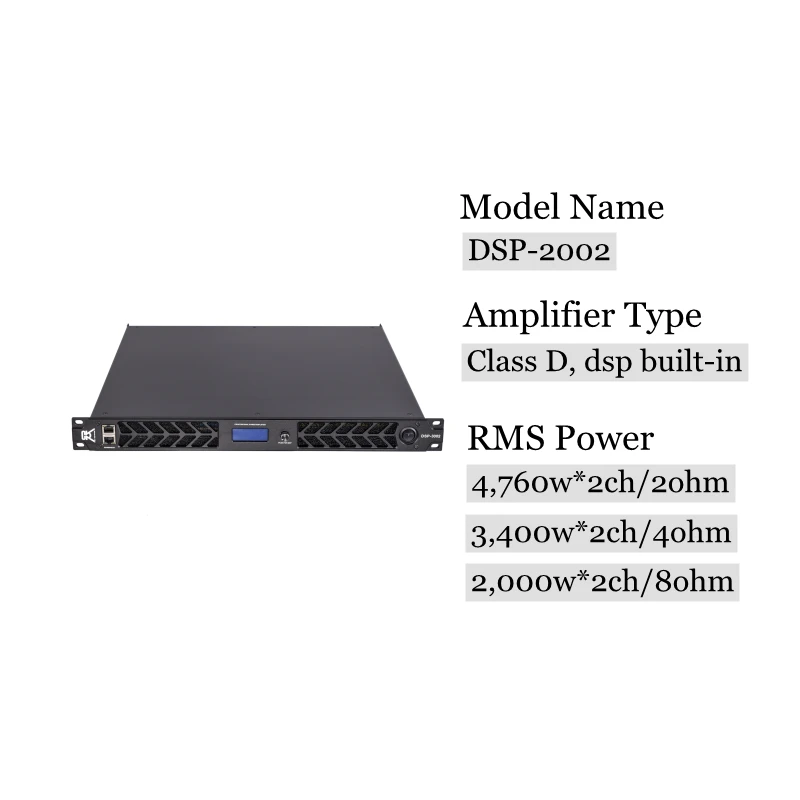professional DSP 3000 watt 1U class d  power amplifier