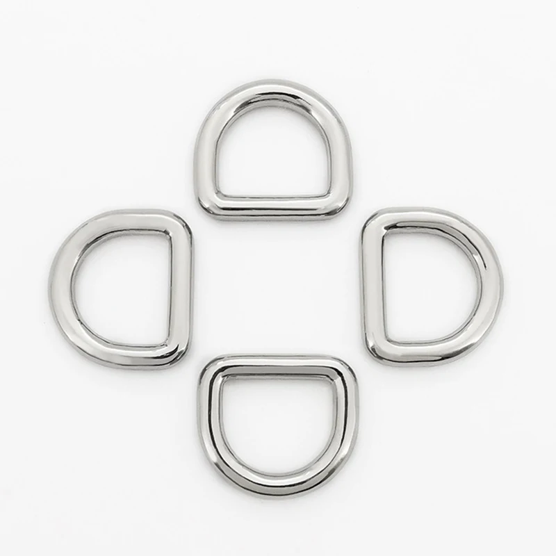 Superior High Quality Gold Silver D Buckle Bags Hardware Handbag Accessories Die-cast Seamless Metal D Ring For Purse
