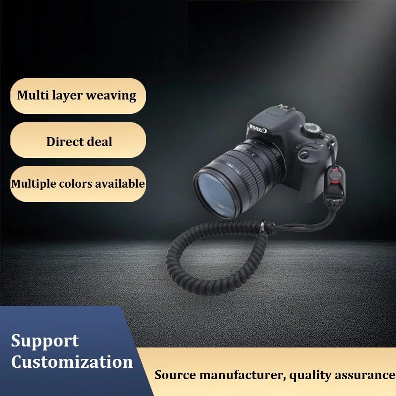 Wholesale High quality Polyester Adjustable  Braided Wristband Hand Strap Camera Strap  Camera Wrist Strap