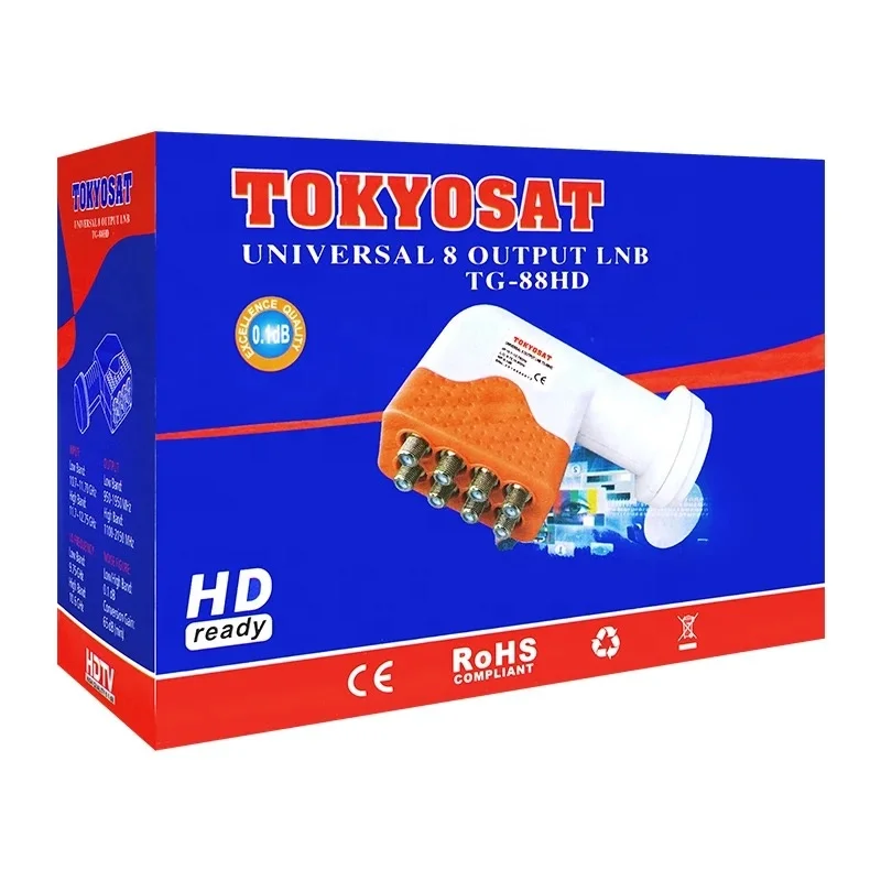TG-88HD TOKYOSAT Octo Lnb Digital Ku Band Universal 8 output LnbF