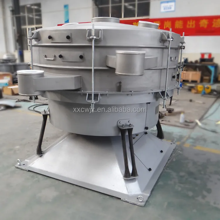 Starch Pollen Sieving Circular Tumbler Screen Rotary Shaker Rice Flour Sugar Glass Fine Powder Swinging Screening Machine