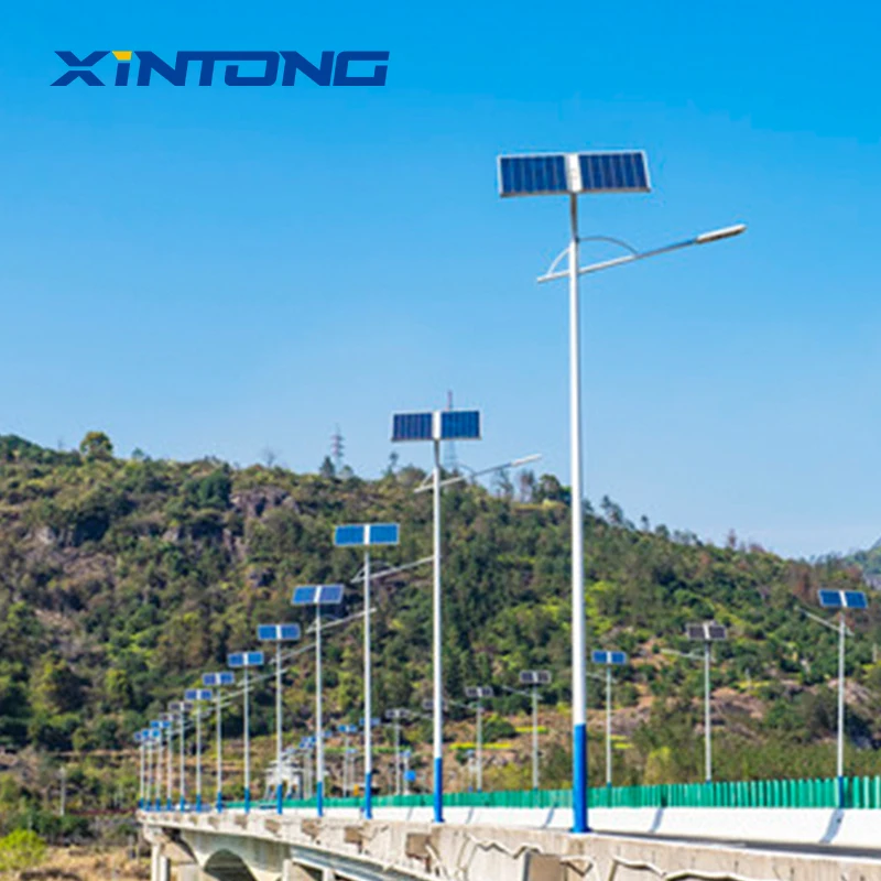 XINTONG Good Price Commercial Solar Street Light Panel Round Shape Led Ip66 Made China