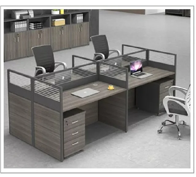 Office furniture wholesale four artificial screen cards for six staff desk cards