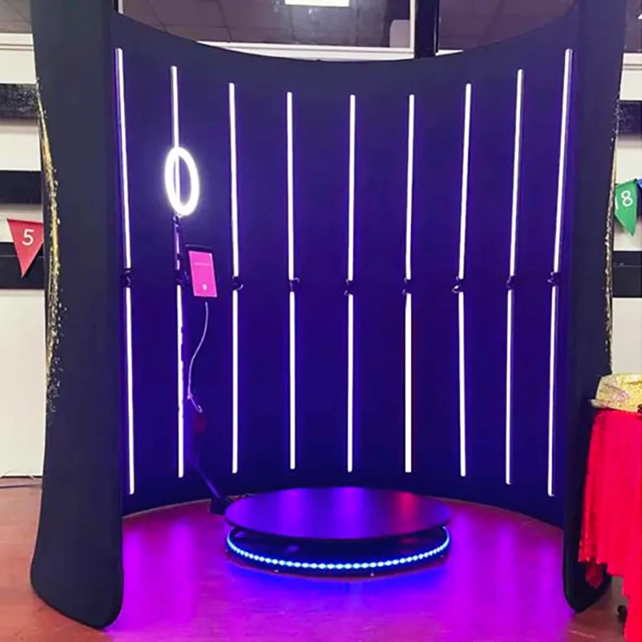 Portable 360 Photo Booth With Ring Light With Logo Replacement Part Best 360 Photo Booth