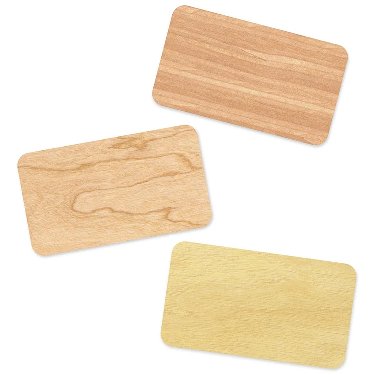 custom luxury printing bamboo rfid  nfc business  key wood wooden card